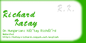 richard katay business card